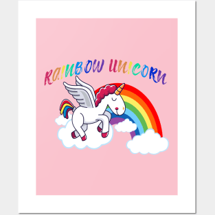 Rainbow Unicorn Lover Posters and Art